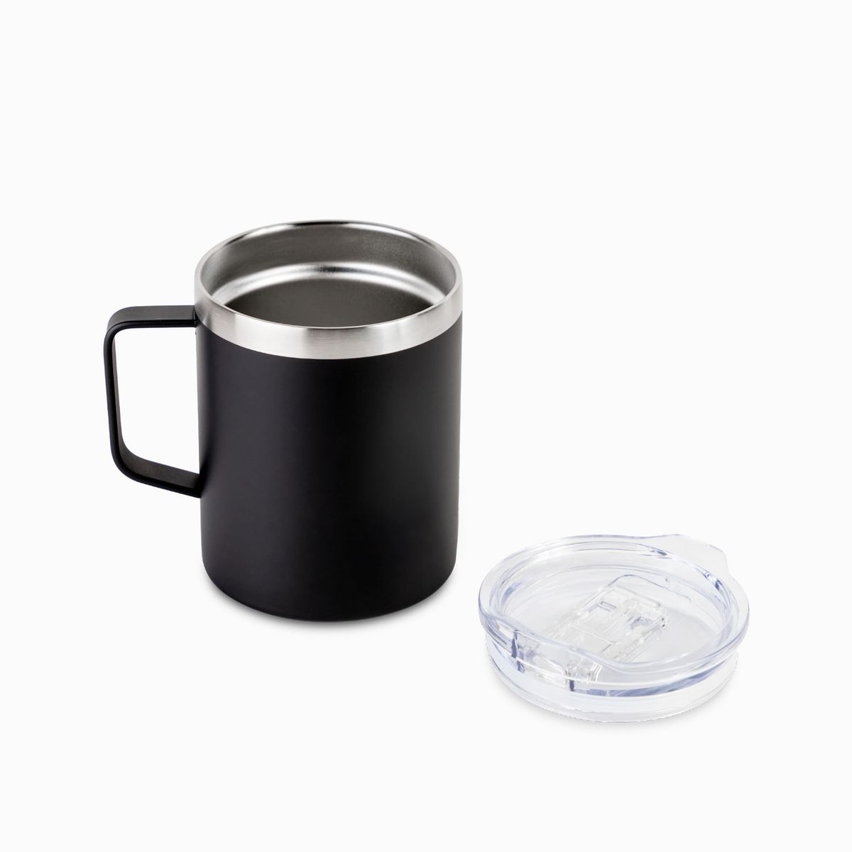 AMBIENTE GOURMET - Mug doble pared en acero negro 400ml