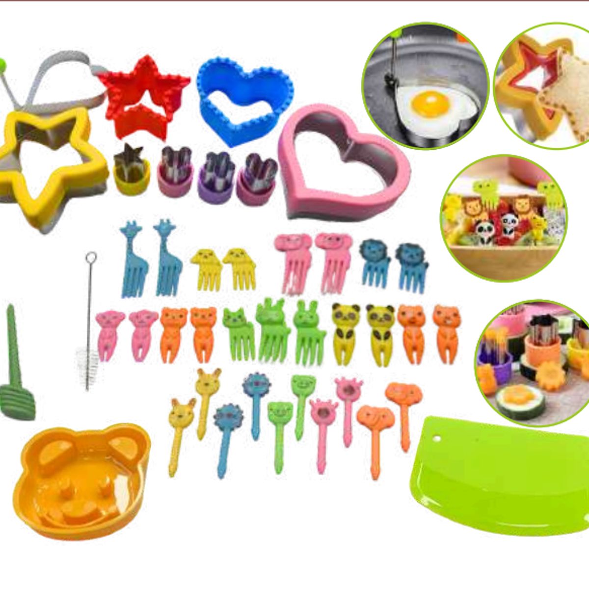 AMERICAN GENERICS - Set de Cortadores de Comida Infantiles con Figuras Divertidas