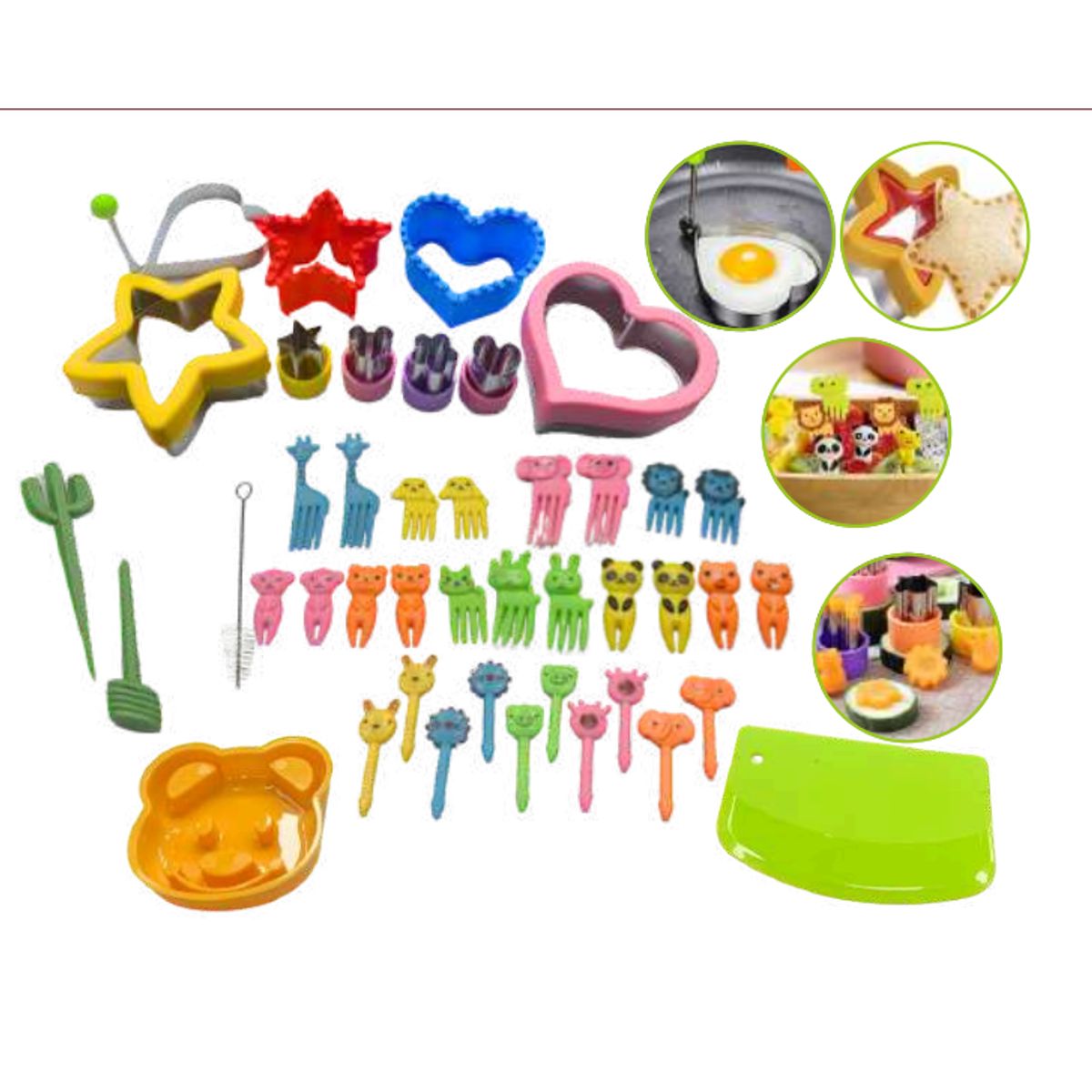 AMERICAN GENERICS - Set de Cortadores de Comida Infantiles con Figuras Divertidas