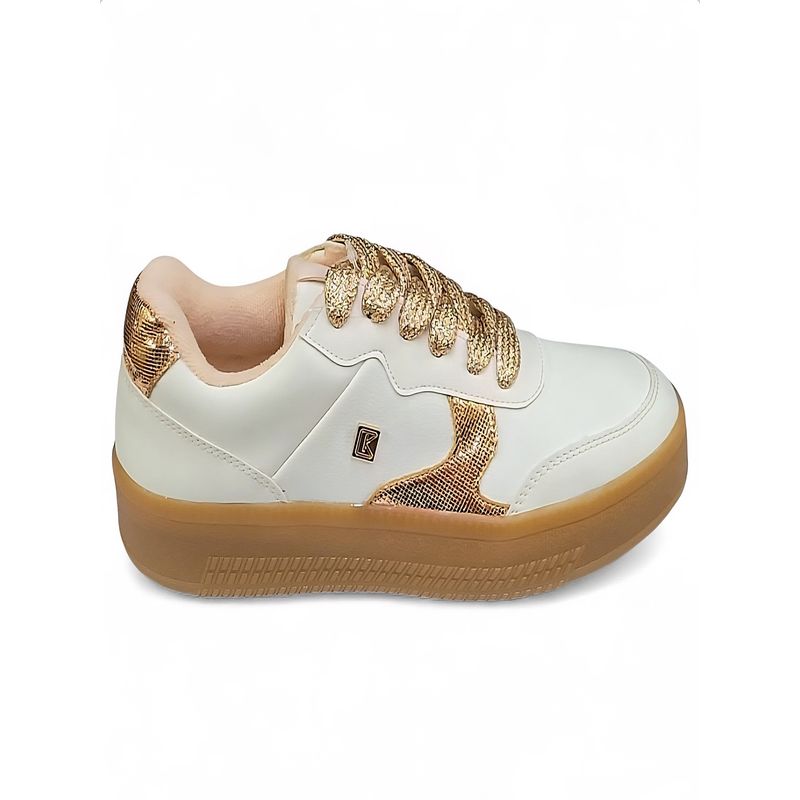 INCO - Tenis Mujer Beige x Oro Xtremo Sambuca
