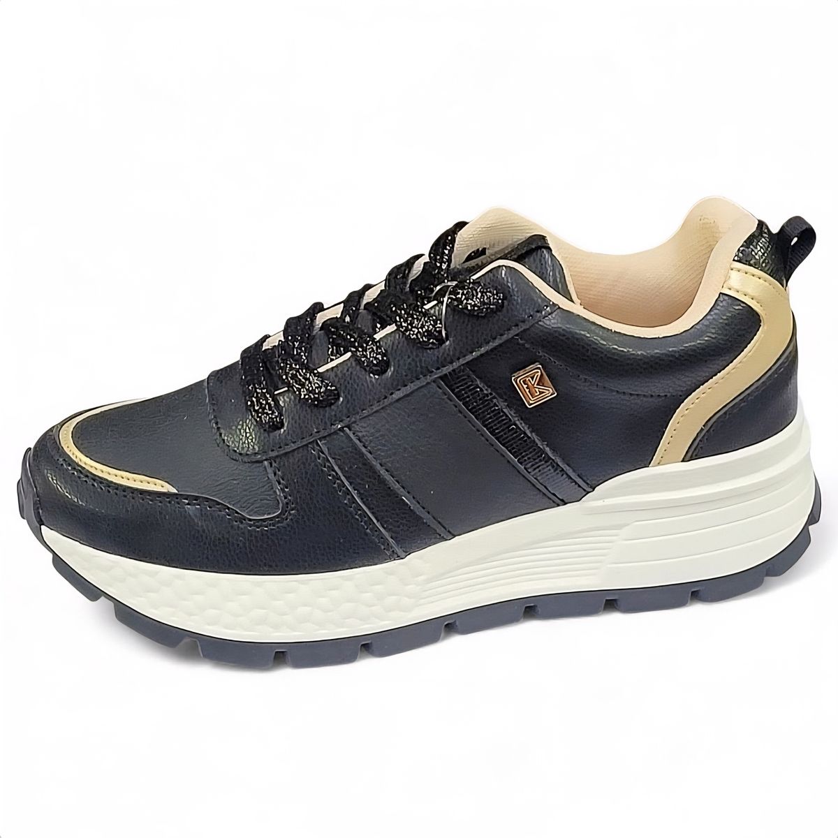 INCO - Tenis Mujer Negro x Dorado Xtremo Zafiro