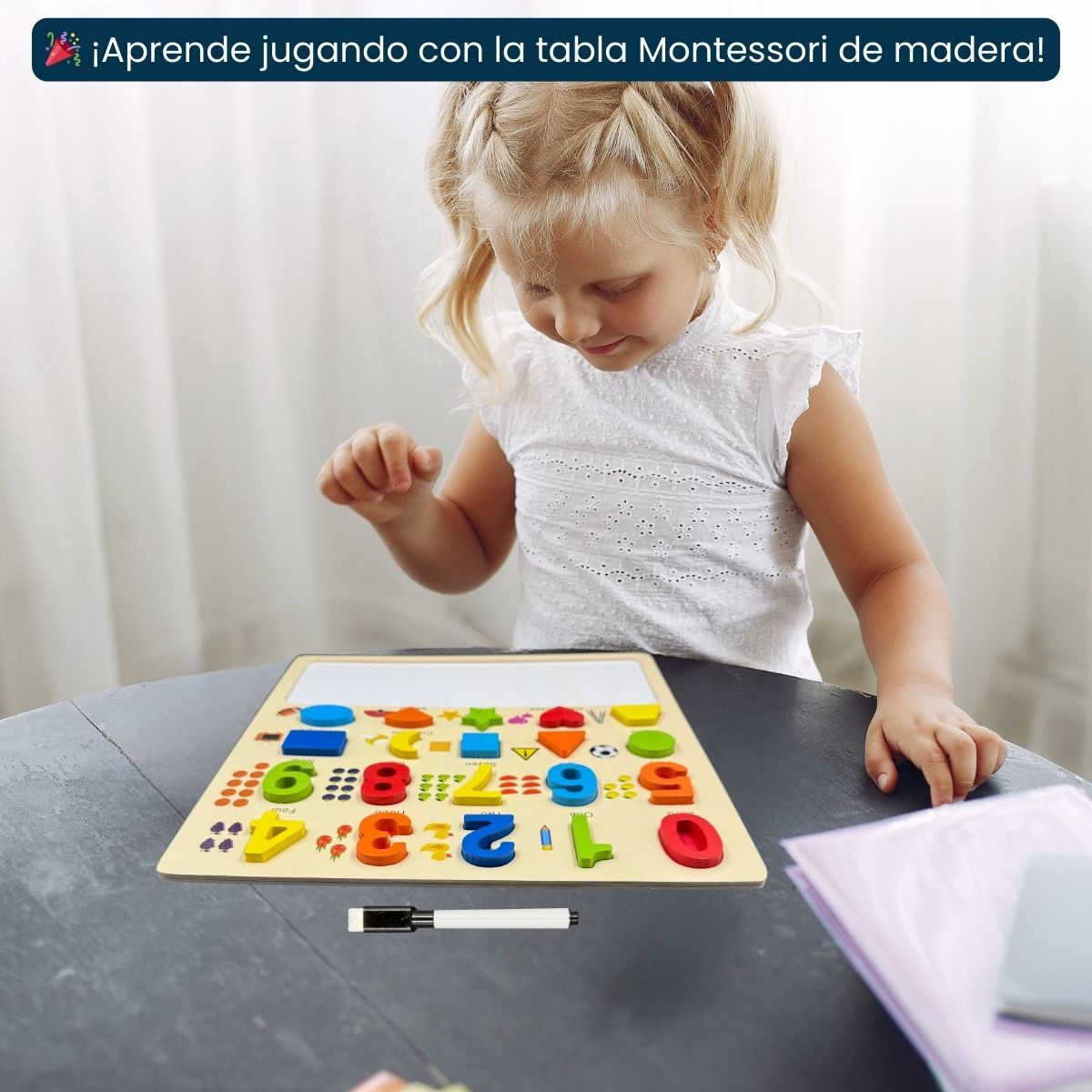 GENERICO - Juegos Didacticos Montessori Tabla Didactica Para Encajar
