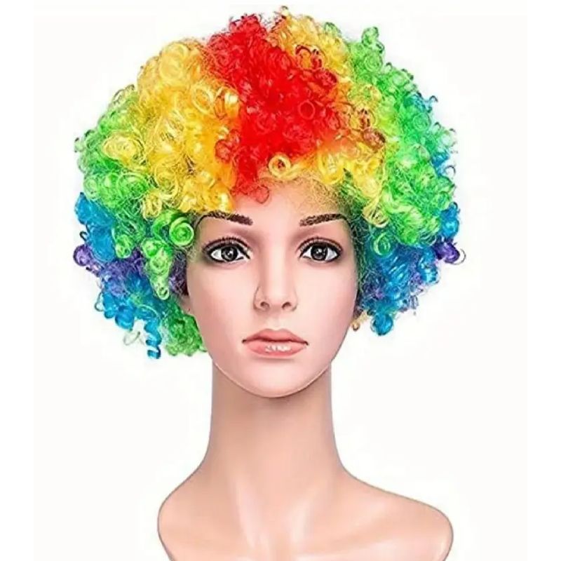 GENERICO - Peluca Afro Colorida Para Payaso Disfraz Carnaval