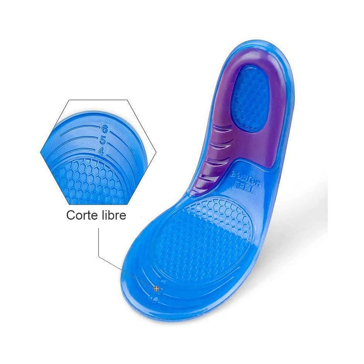 GENERICO - Plantillas en Gel Doble Absorción de Impacto - Talla 39-42
