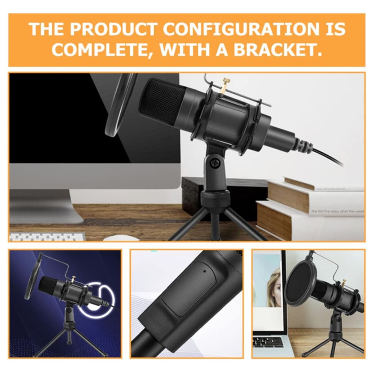 GENERICO - Micrófono Condensador Con Alta Sensibilidad