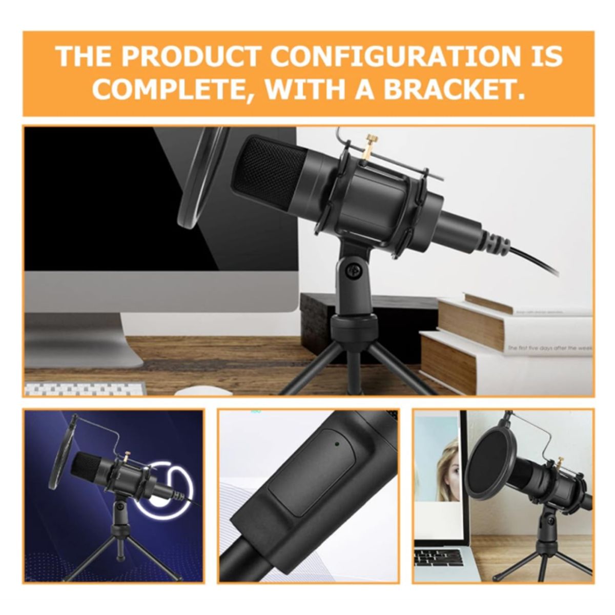 GENERICO - Micrófono Condensador Con Alta Sensibilidad