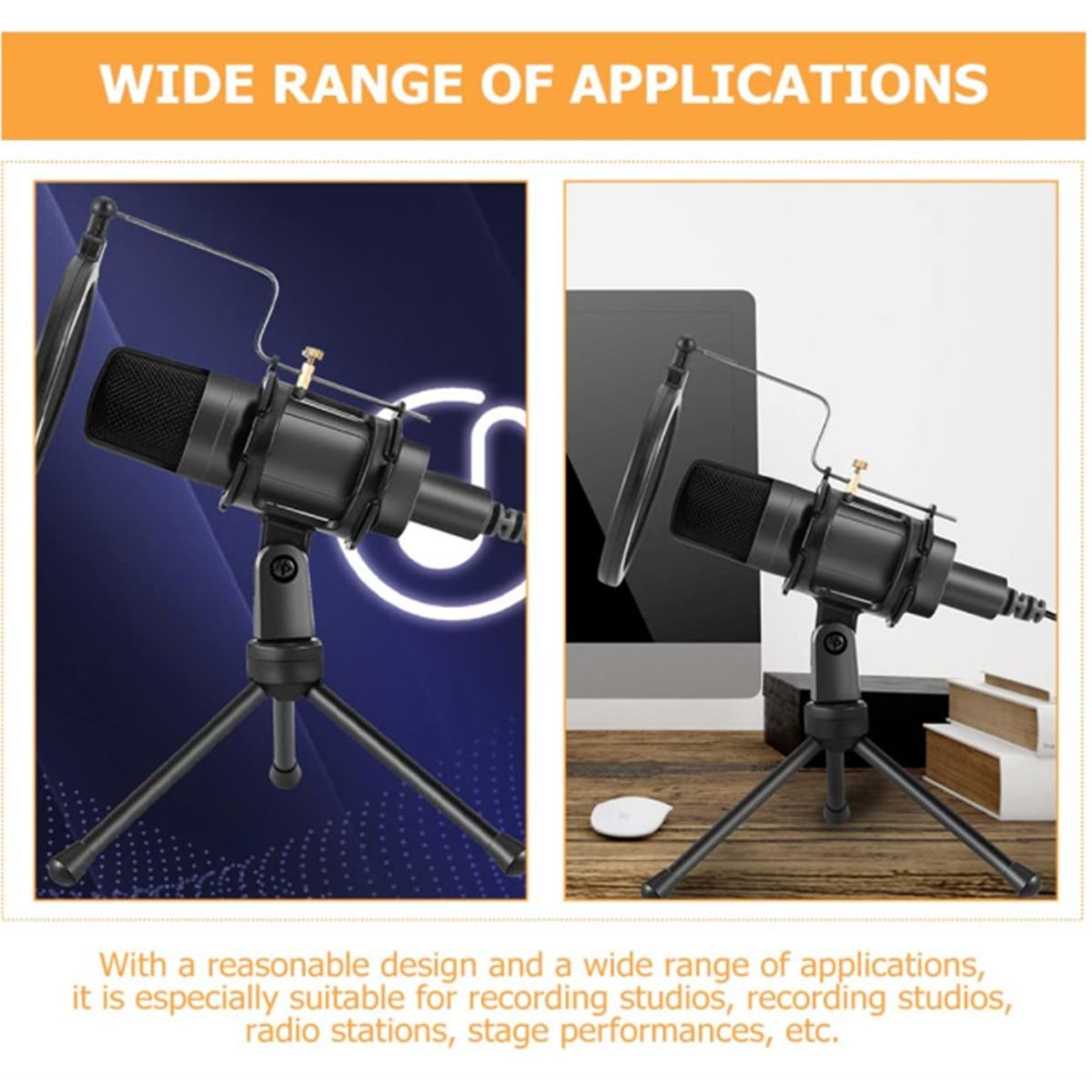 GENERICO - Micrófono Condensador Con Alta Sensibilidad