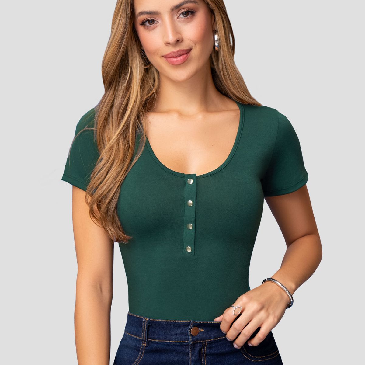 MARKETING PERSONAL - Blusa Mujer Verde Pino Mp 111998