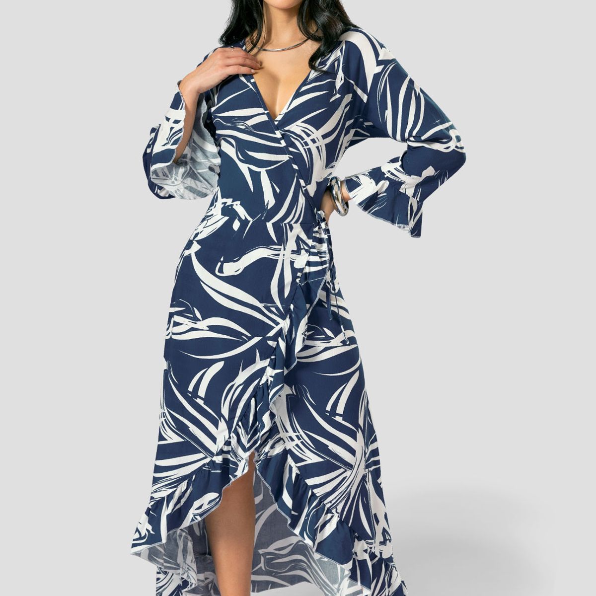 MARKETING PERSONAL - Vestido Largo Mujer Estampado Mp 112051