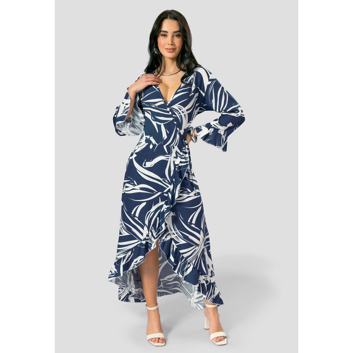 MARKETING PERSONAL - Vestido Largo Mujer Estampado Mp 112051