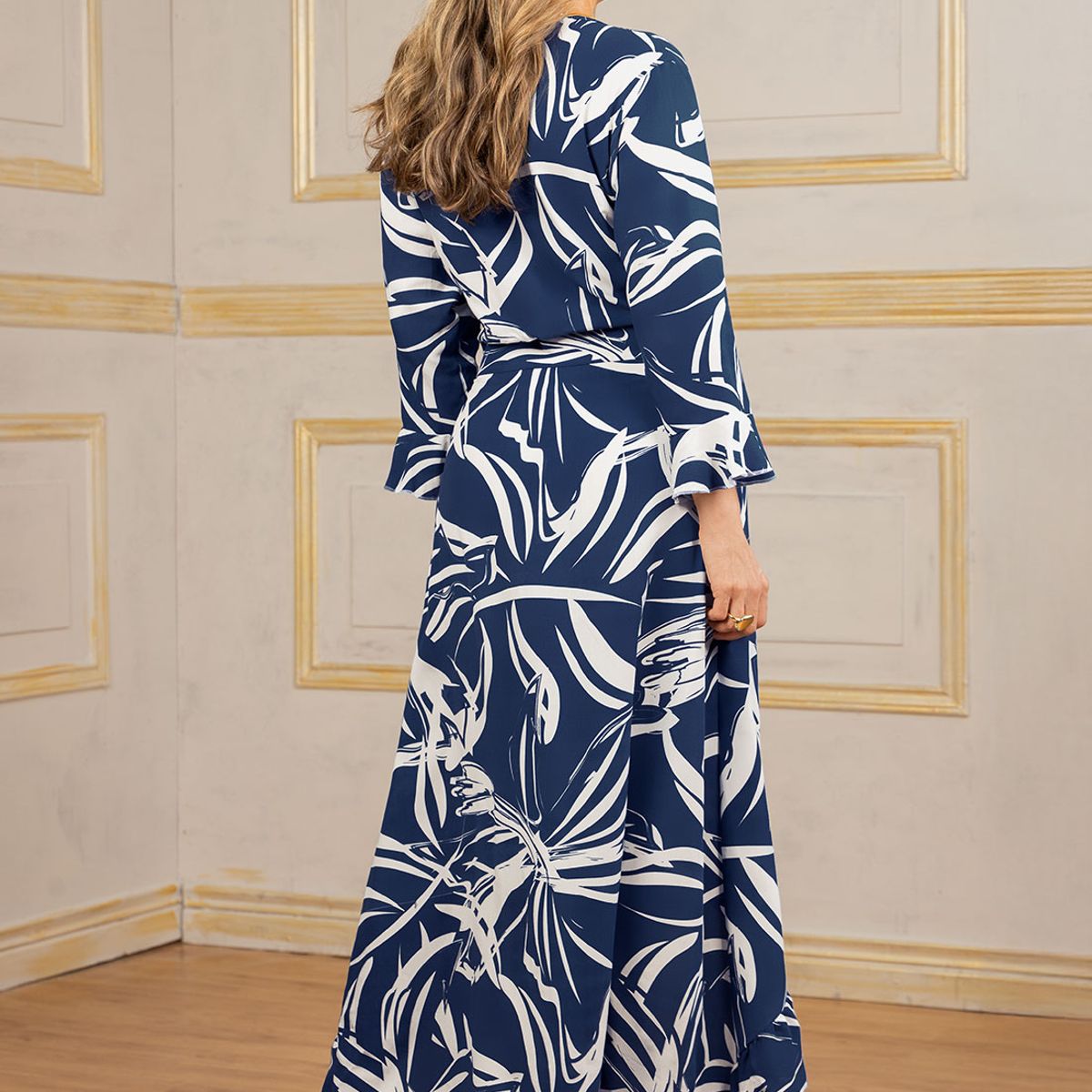 MARKETING PERSONAL - Vestido Largo Mujer Estampado Mp 112051