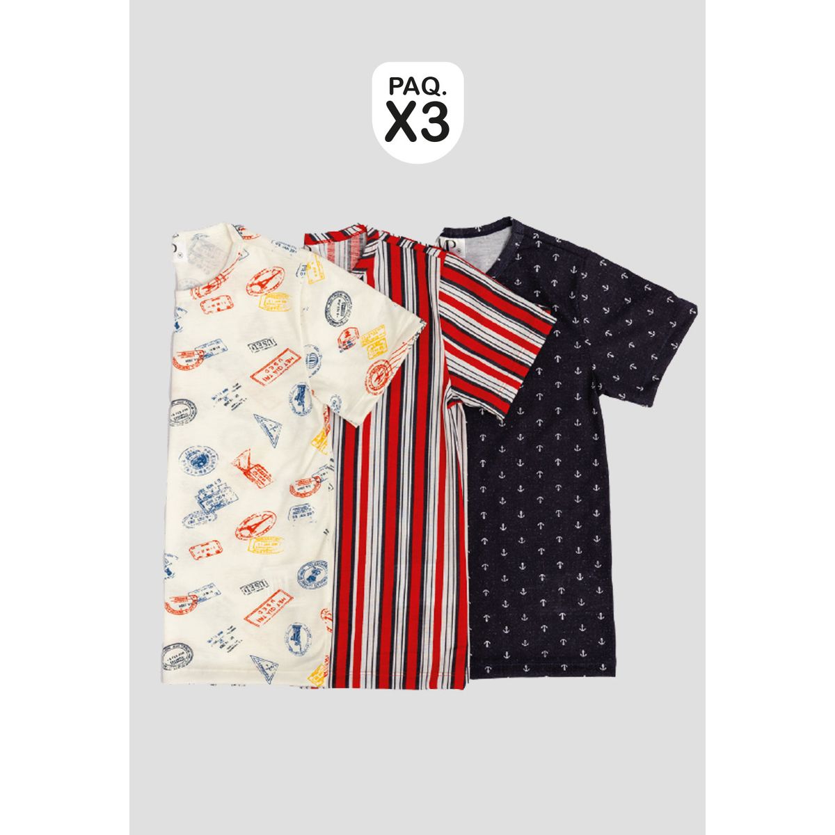 MARKETING PERSONAL - Camiseta Paq X3 Niños Infantil Multicolor Mp 111867