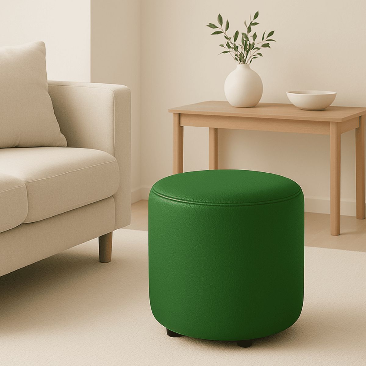 PUFF BOGOTA - Puff Circular Verde Pasto