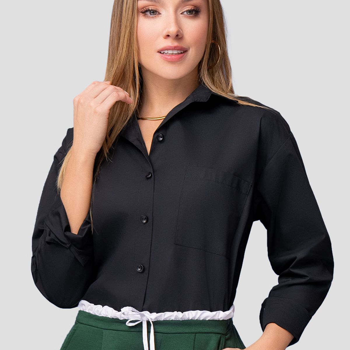 MARKETING PERSONAL - Camisa Mujer Negro Mp 110854