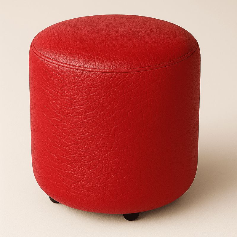 PUFF BOGOTA - Puff Circular Rojo Cereza