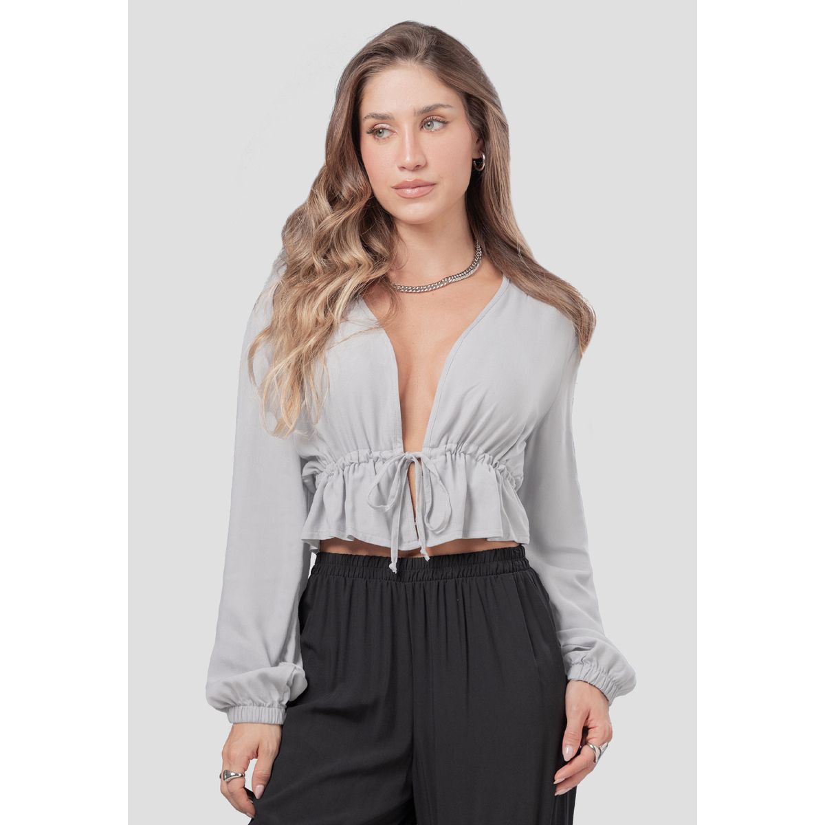 ATYPICAL - Blusa Mujer Gris Claro Atypical 111937