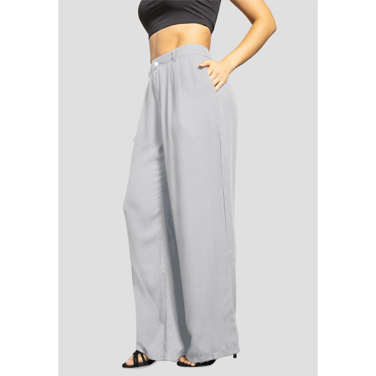 MARKETING PERSONAL - Pantalón Mujer Gris Claro Mp 112221