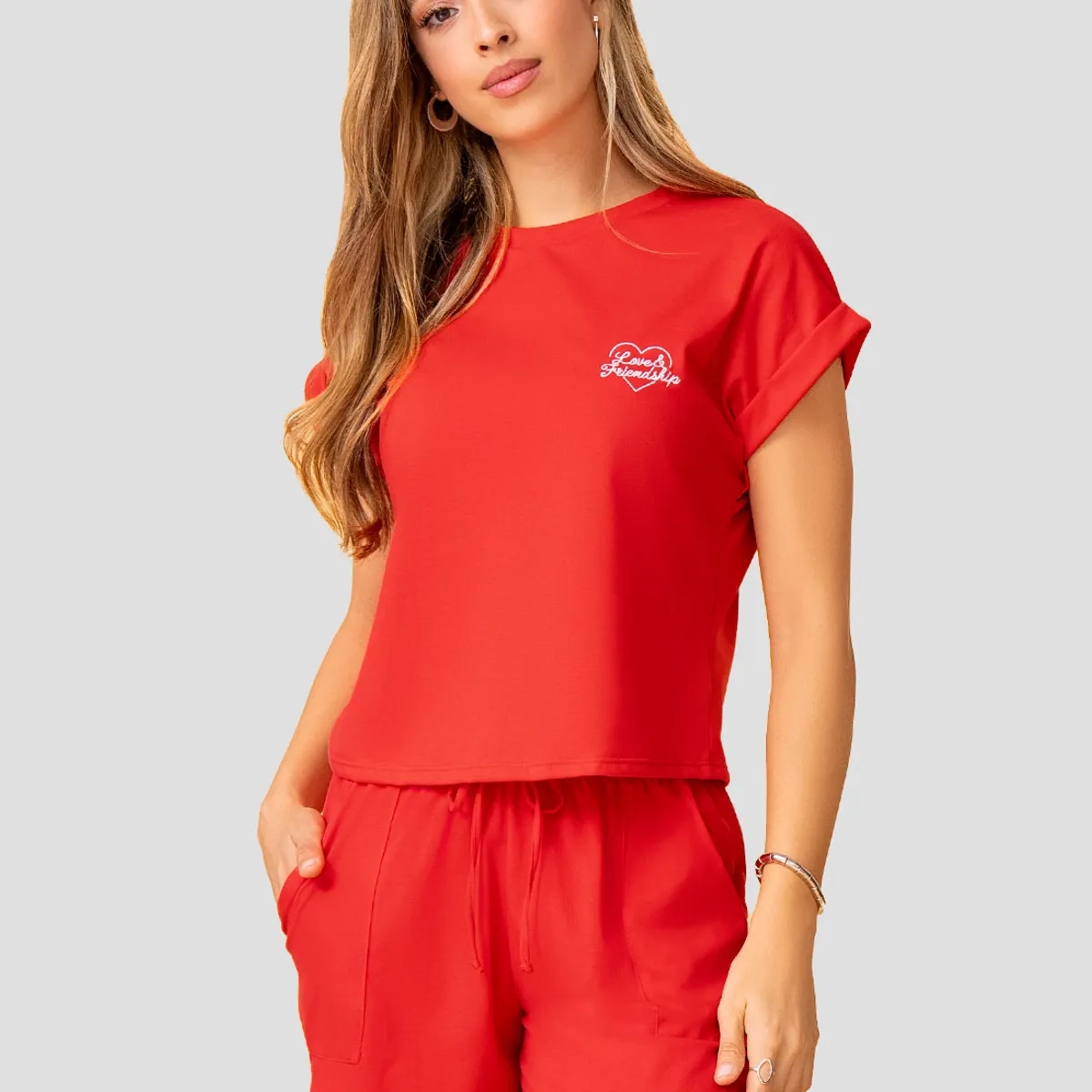 MARKETING PERSONAL - Conjunto Mujer Rojo Mp 112053