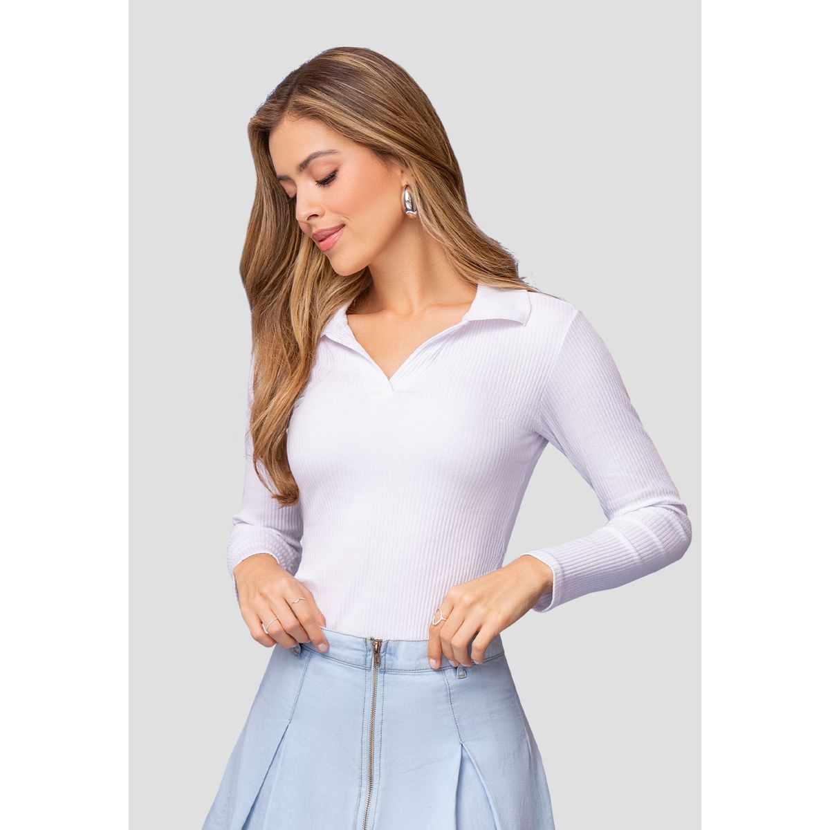 MARKETING PERSONAL - Camibuzo Mujer Blanco Mp 110850