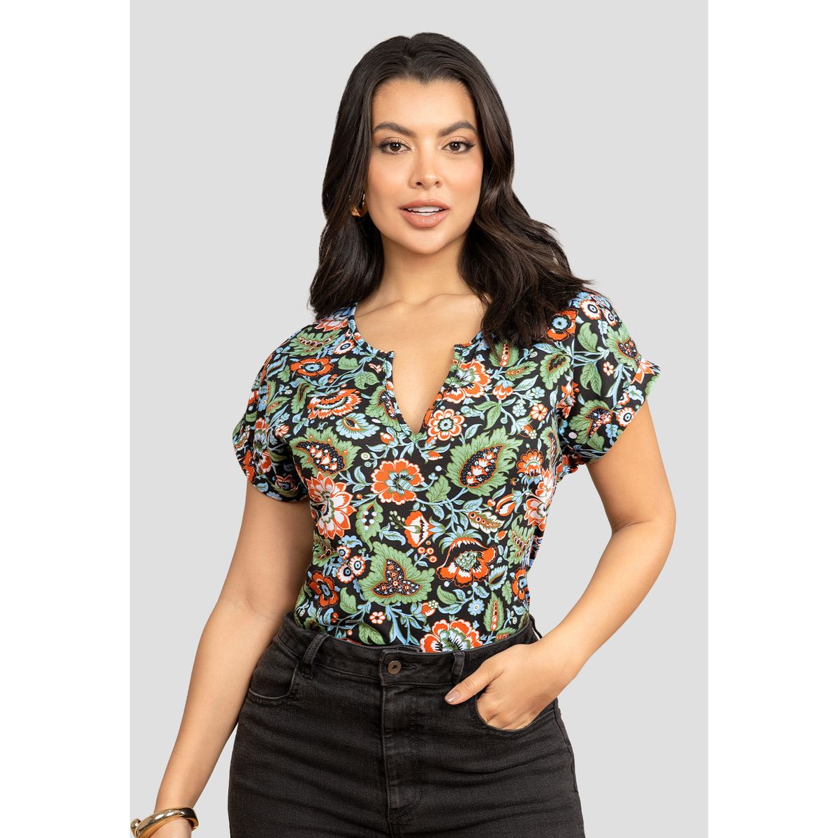 MARKETING PERSONAL - Blusa Mujer Estampado Mp 112026
