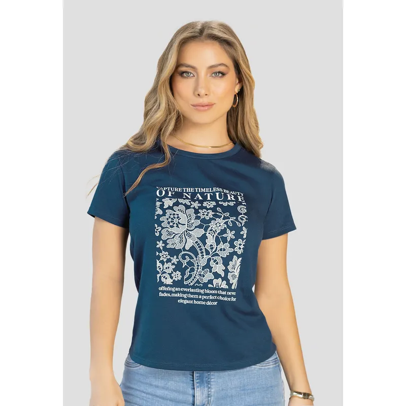 MARKETING PERSONAL - Camiseta Mujer Azul Profundo Mp 112217