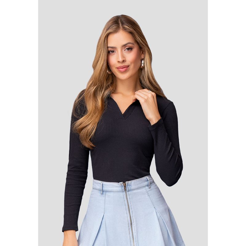 MARKETING PERSONAL - Camibuzo Mujer Negro Mp 110850