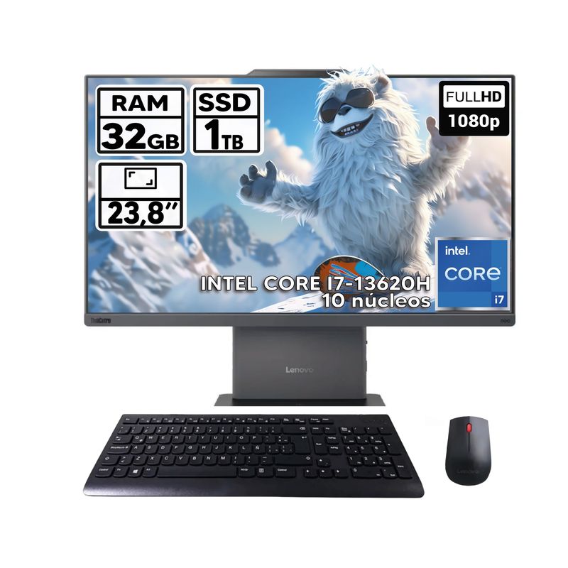 LENOVO - TODO EN UNO LENOVO NEO 50A INTEL CORE I7-13620H 32GB RAM 1TB SSD 238″ FHD