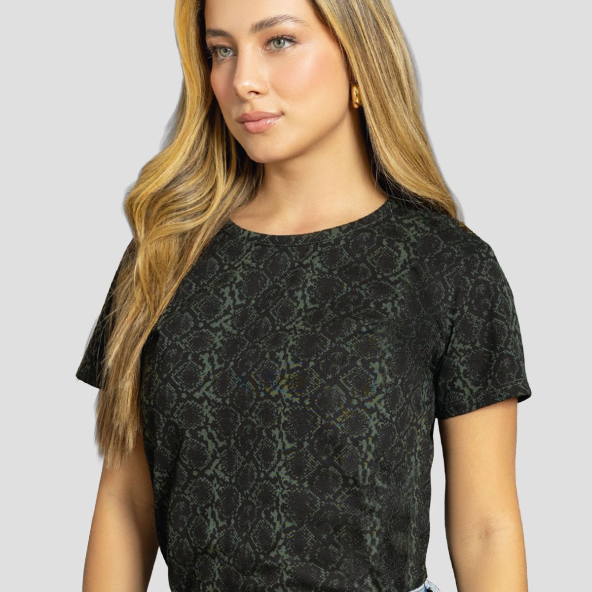 MARKETING PERSONAL - Camiseta Mujer Estampado Verde Mp 112232