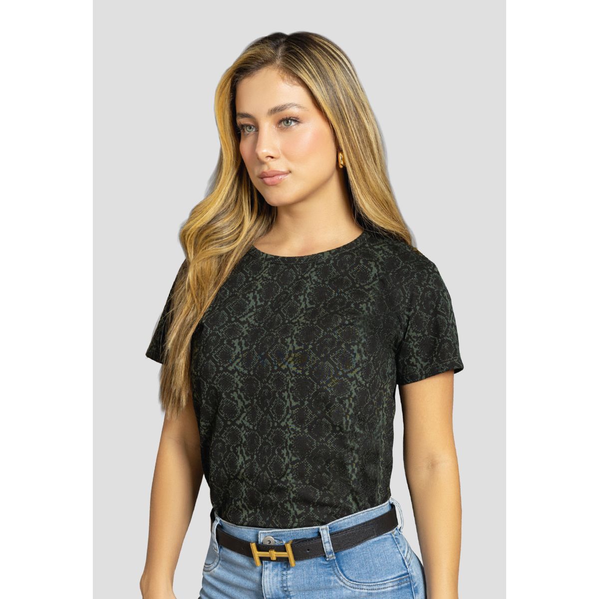 MARKETING PERSONAL - Camiseta Mujer Estampado Verde Mp 112232