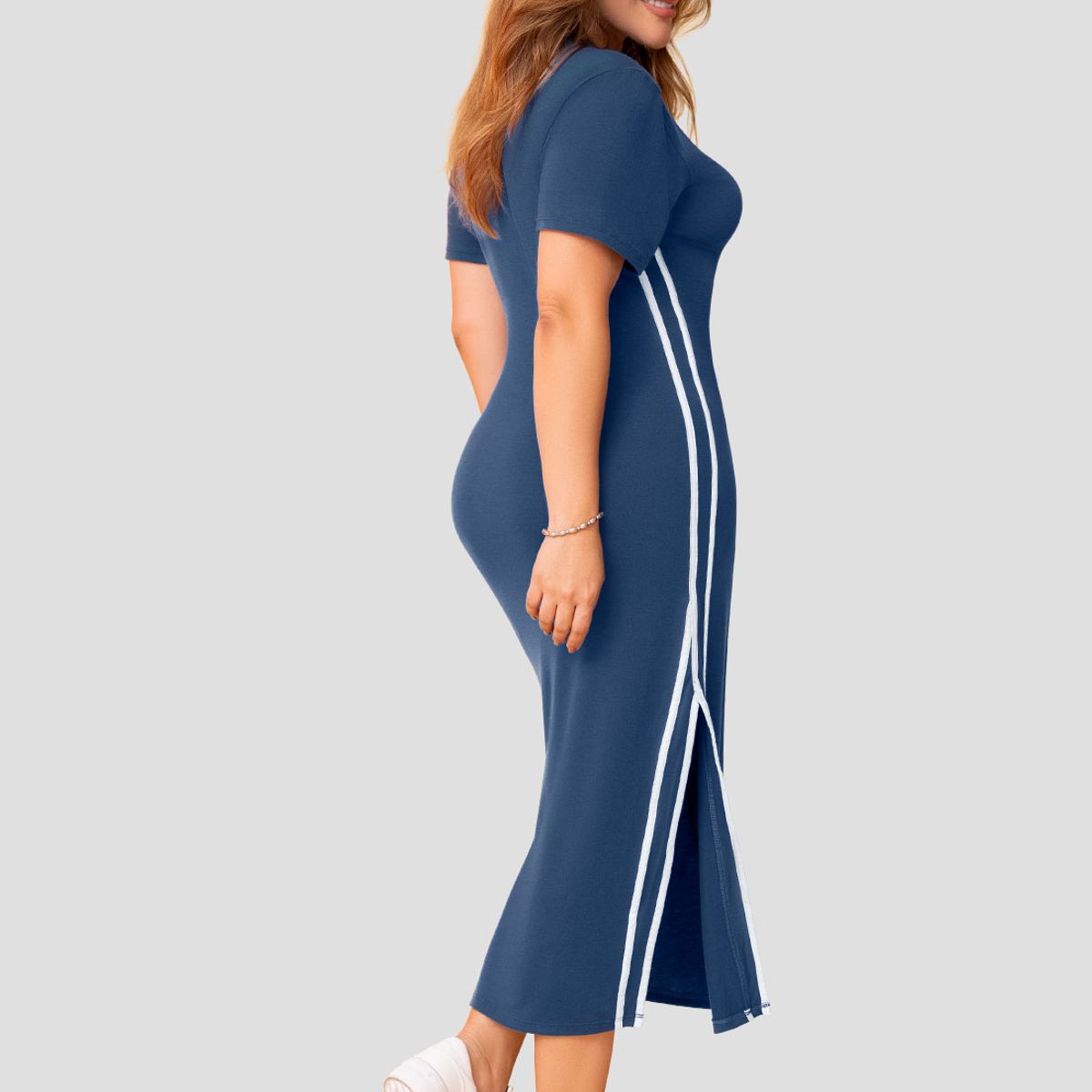 MARKETING PERSONAL - Vestido Largo Mujer Azul Profundo Mp 112017