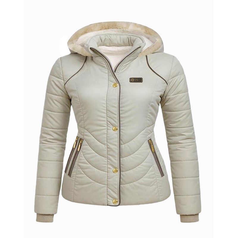MODA EN CIRCUITO - Chaqueta Impermeable Corta Para Mujer Forrada en Ovejero