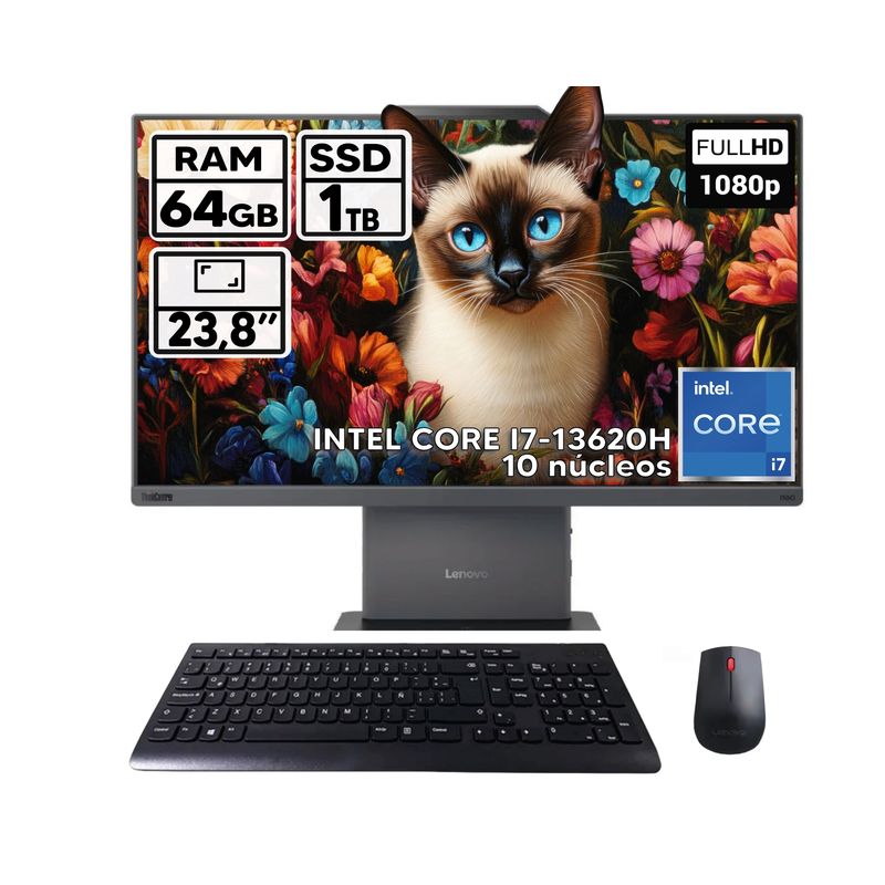 LENOVO - TODO EN UNO LENOVO NEO 50A INTEL CORE I7-13620H 64GB RAM 1TB SSD 238″ FHD