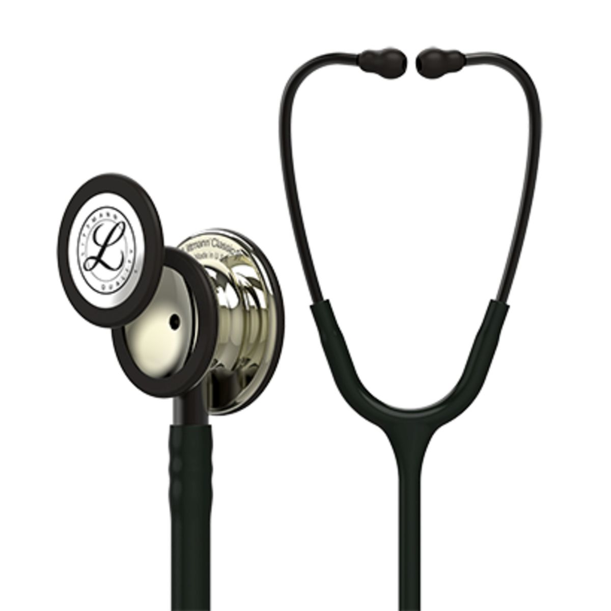 LITTMANN - Fonendoscopio Littmann Classic 3 Black Champaña 5861 + Tensiometro + Martillo + Tijera