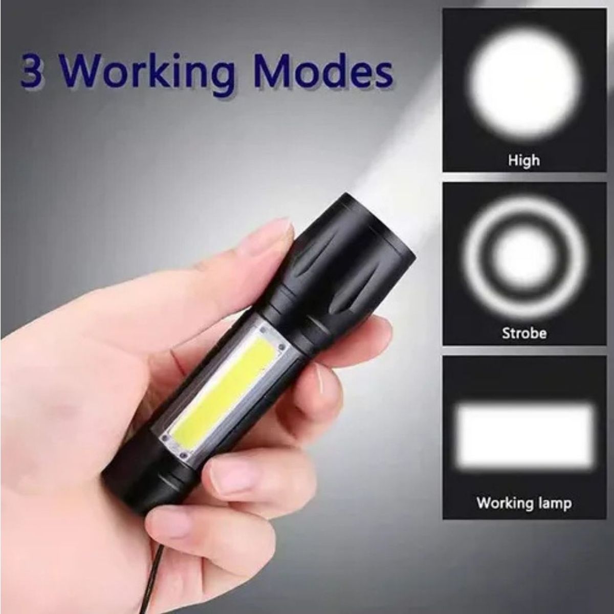 MAZUGI - Mini Linterna Led Recargable Bolsillo portátil Camping Táctica Color de la luz Blanca