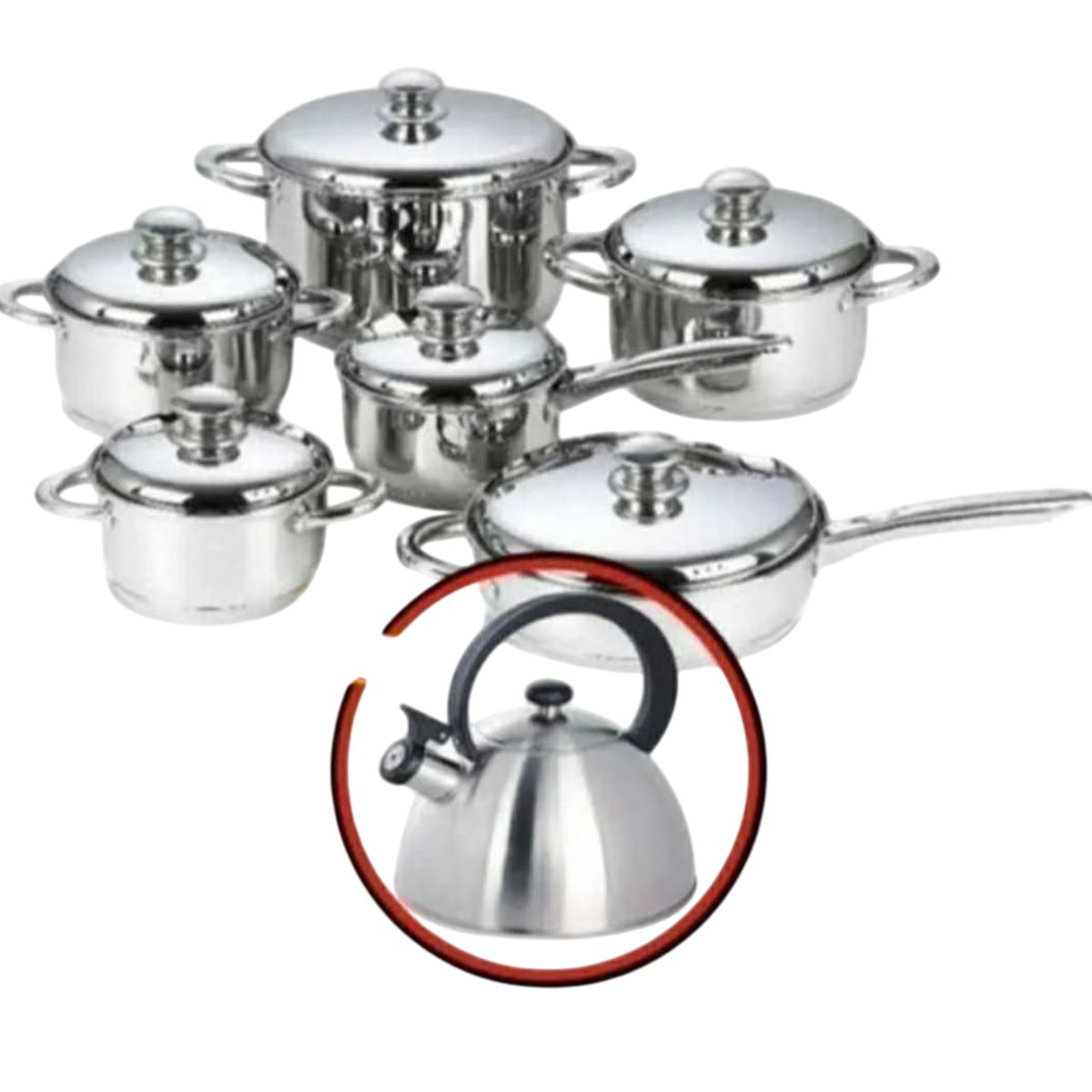 GENERICO - Bateria De Ollas Juego De 13 Piezas Klausberg