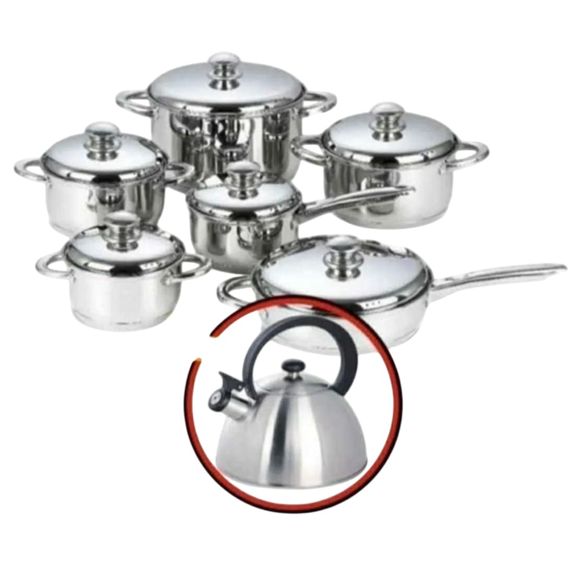 GENERICO - Bateria De Ollas Juego De 13 Piezas Klausberg