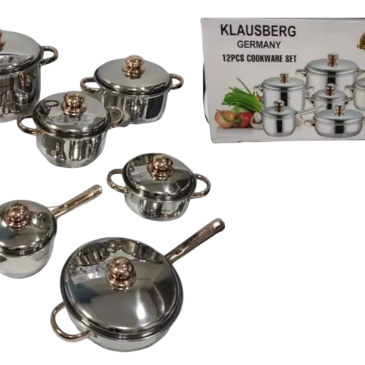 GENERICO - Bateria De Ollas Juego De 13 Piezas Klausberg