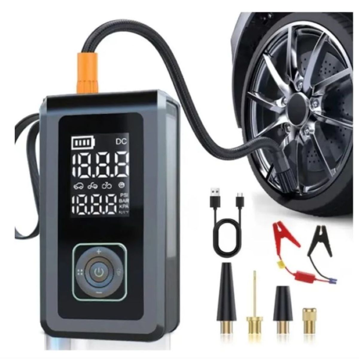 ZHOPI CO - Arrancador Bateria Inflador Portatil Recargable Para Autos