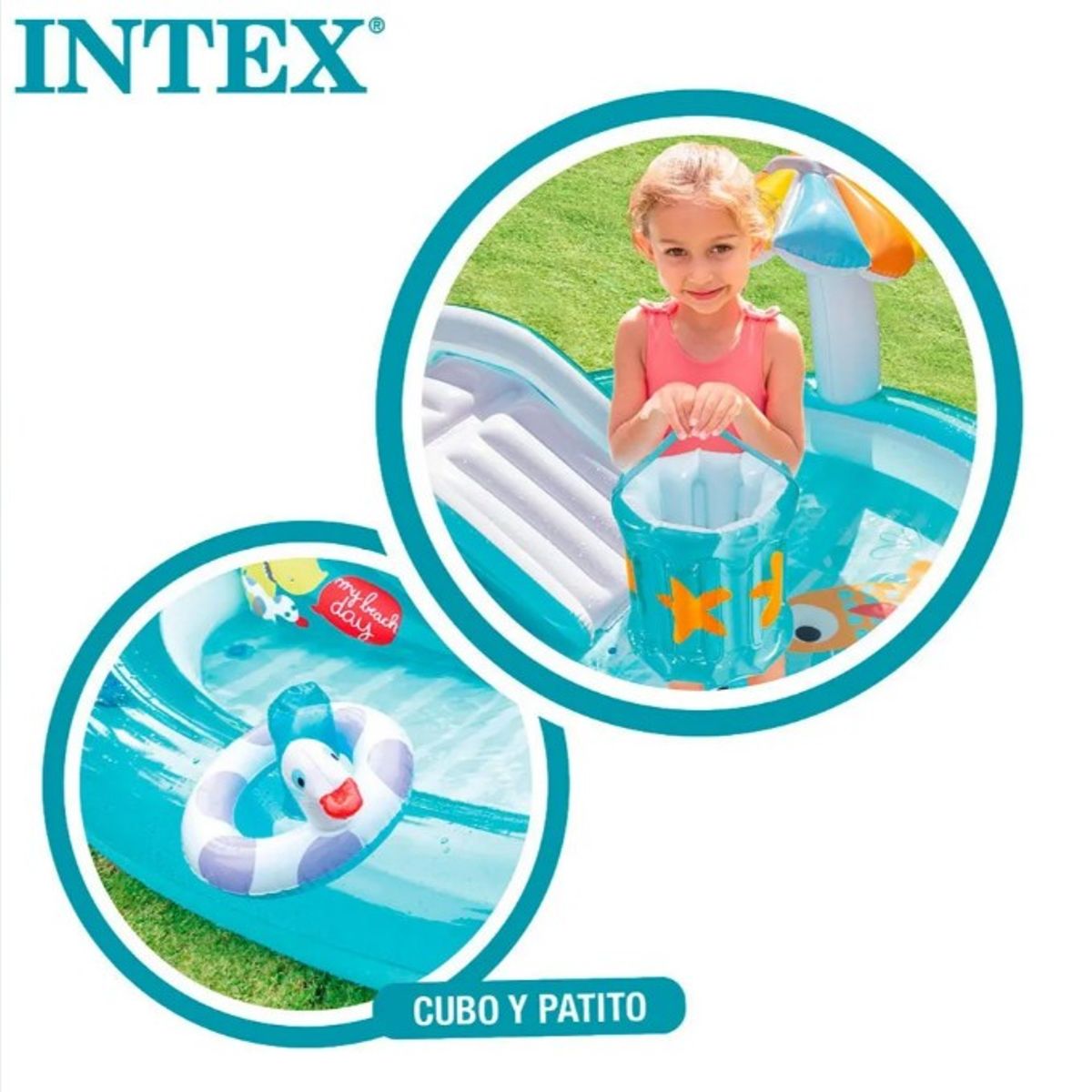 INTEX - Centro Actividades Piscina Inflable Agua Cocodrilo Intex