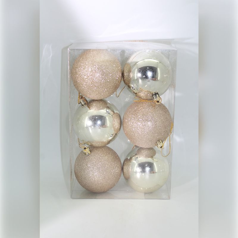 NAVILANDIA - SET BOLAS X8 BRI-ESC 8CM CHAMPAÑA