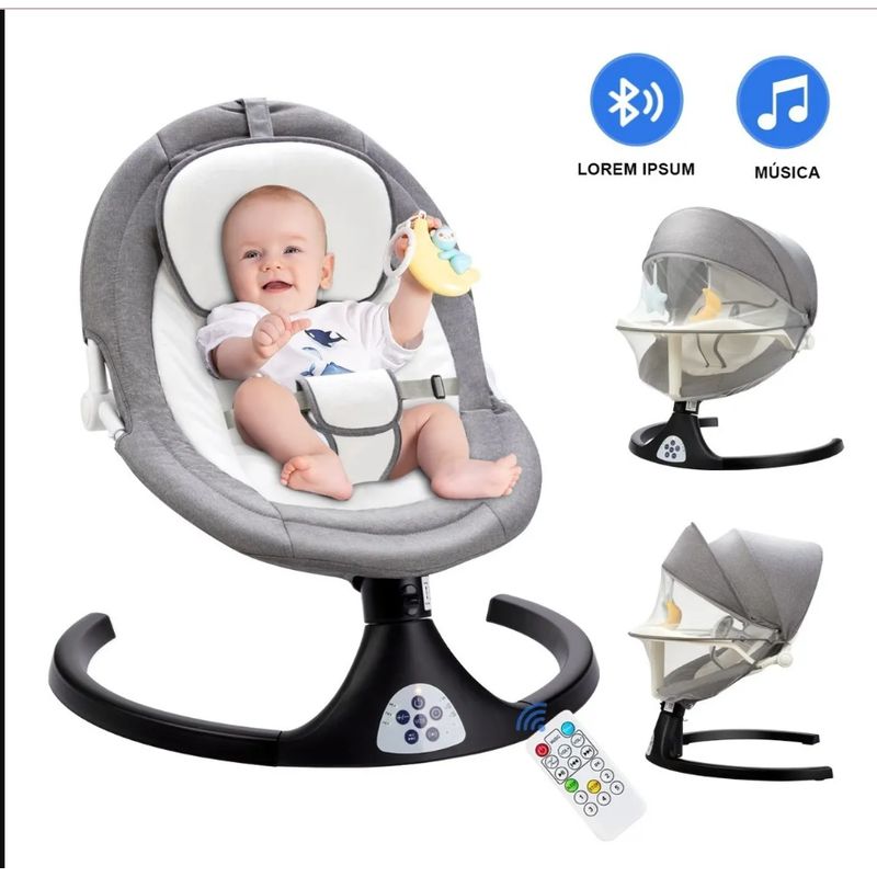MUNDO BEBE - SILLA MECEDORA RECLINABLE CON COMEDERO PARA BEBES