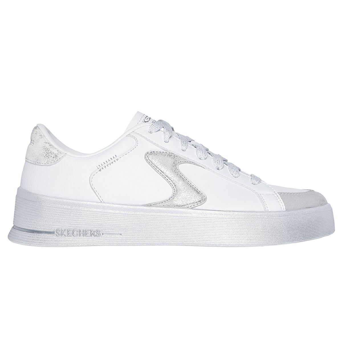 SKECHERS - Tenis Mujer Skechers Hiland Quite Chic - Blanco - Plateado