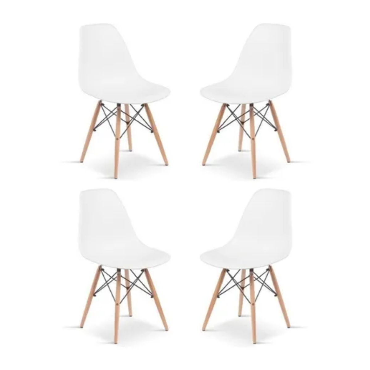 GENERICO - Sillas Eames Comedor X4 Color de la estructura silla Color Blanco
