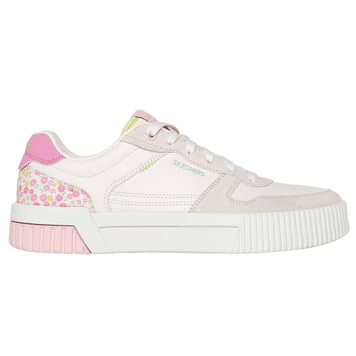 SKECHERS - Tenis Mujer Skechers Jade - Dainty Florals - Blanco - Rosado