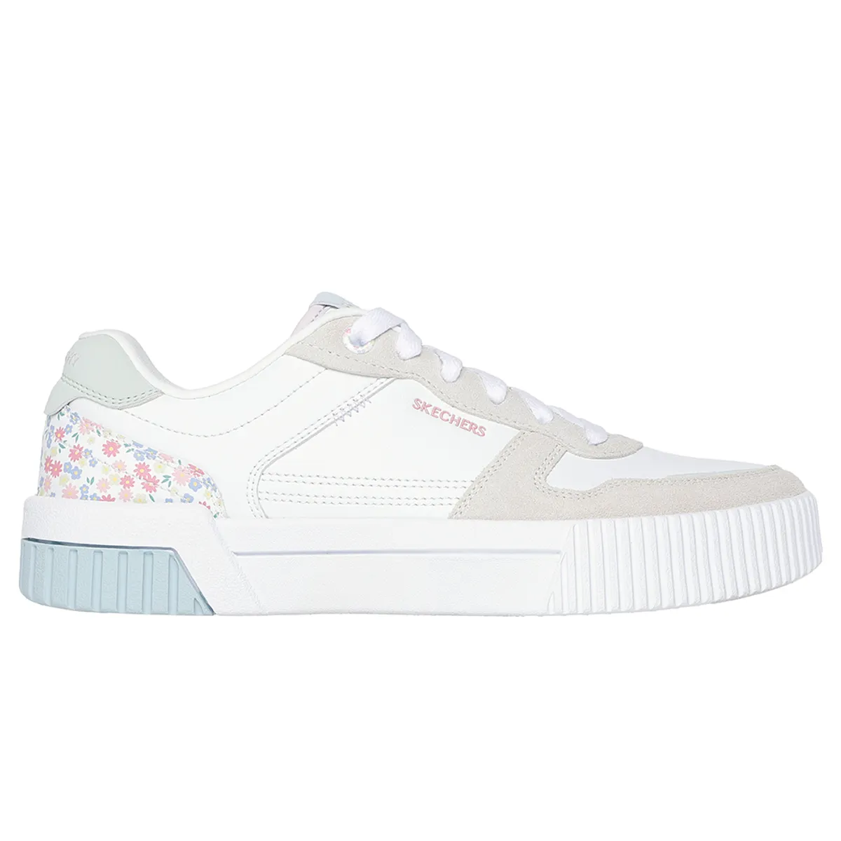 SKECHERS - Tenis Mujer Skechers Jade - Dainty Florals - Blanco - Gris