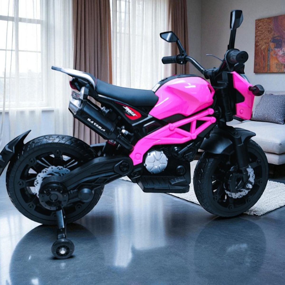 GENERICO - Moto Eléctrica Infantil 12V Con Bluetooth Suspensión Y Llantas De Caucho