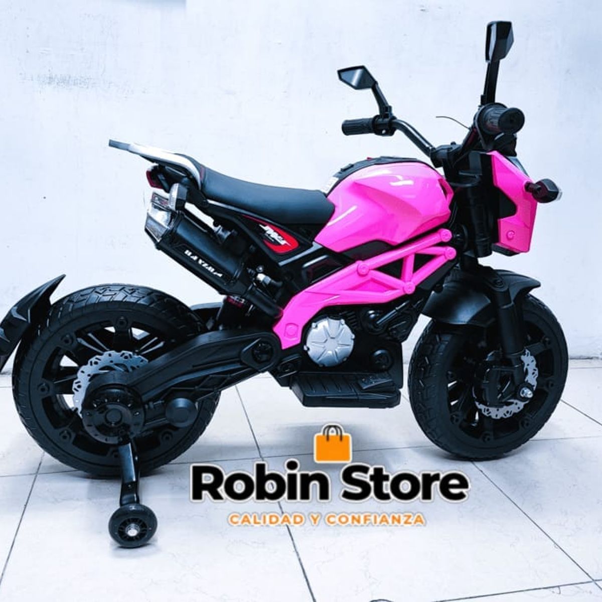 GENERICO - Moto Eléctrica Infantil 12V Con Bluetooth Suspensión Y Llantas De Caucho