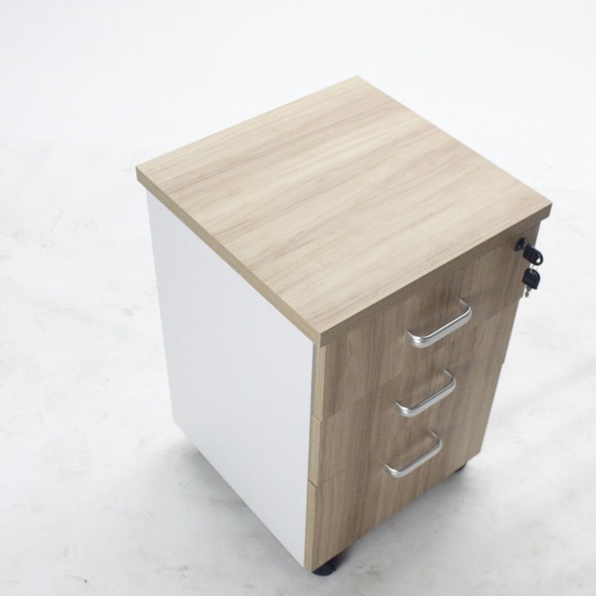 ZER - Archivador Cajonera Isla de Trabajo 3 Cajones 1 con Llave MDP