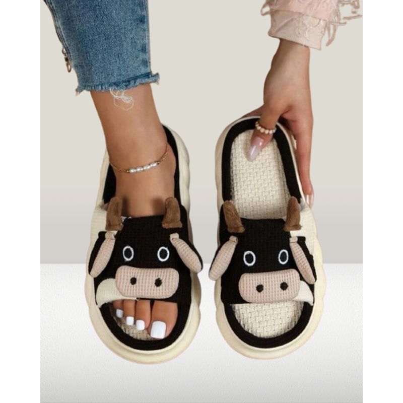 007PLUS - Chanclas de Vaca Suaves Antideslizantes