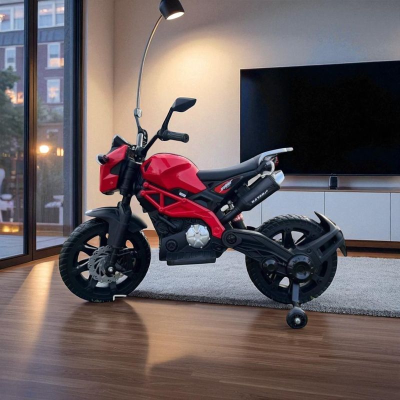 GENERICO - Moto Eléctrica Infantil 12V Con Bluetooth Suspensión Y Llantas De Caucho